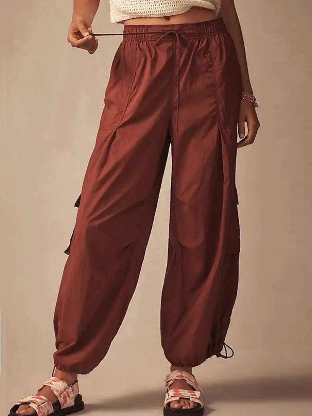 Anthropologie Daily Practice Base Jump Parachute Pants XSP Cargo Utility Balloon